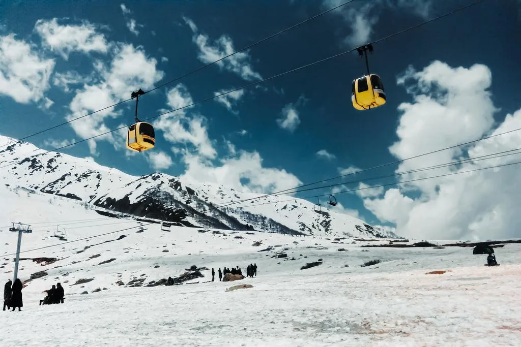 Gondolas Over Snow